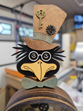 Load image into Gallery viewer, Steampunk Crow Clock