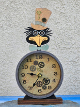 Load image into Gallery viewer, Steampunk Crow Clock