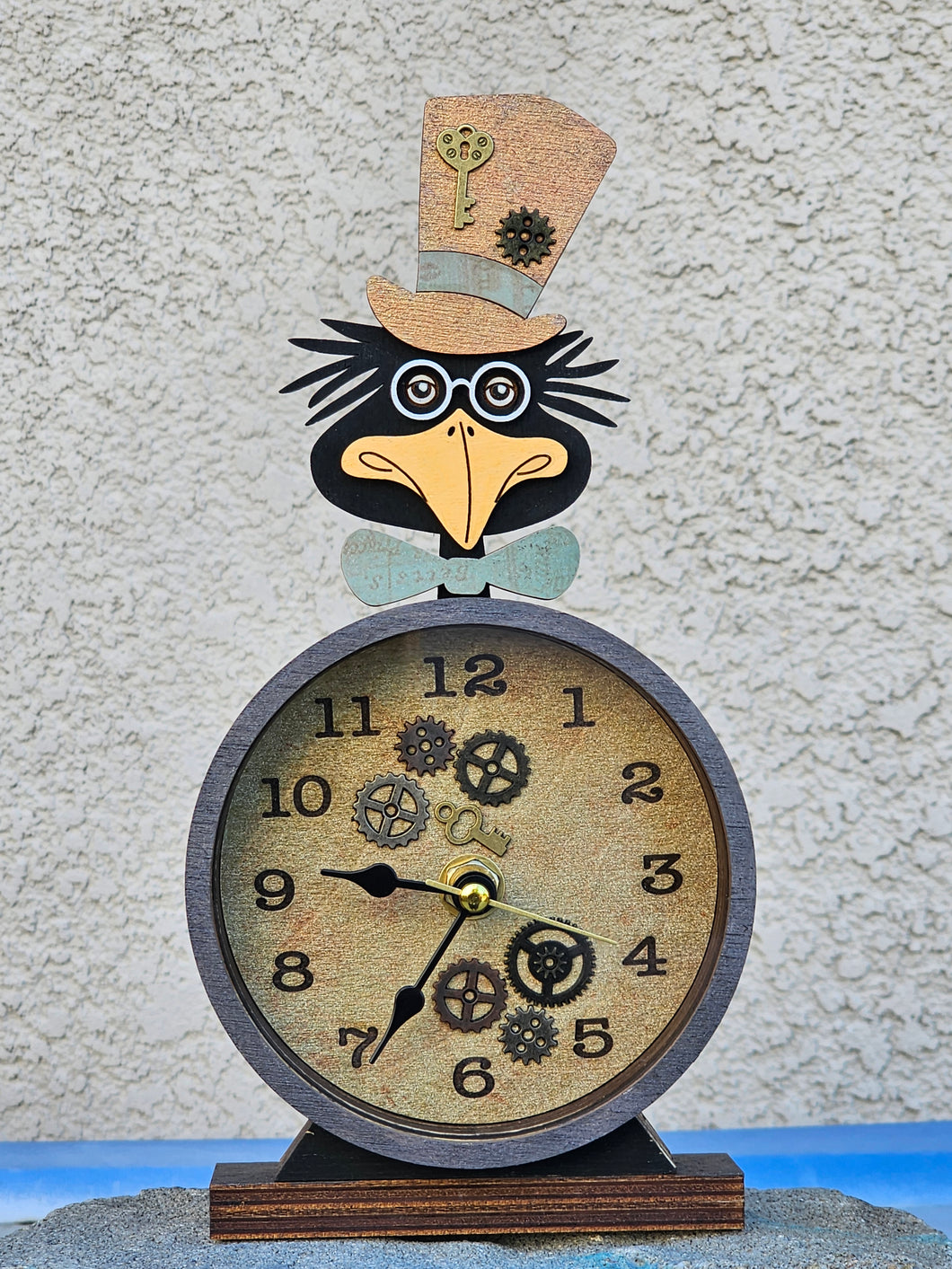 Steampunk Crow Clock