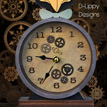 Load image into Gallery viewer, Steampunk Crow Clock