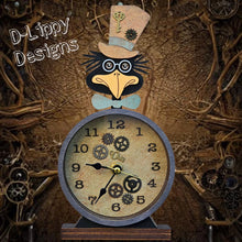 Load image into Gallery viewer, Steampunk Crow Clock