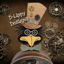 Load image into Gallery viewer, Steampunk Crow Clock