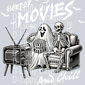 Horror Movies And Chill (white)