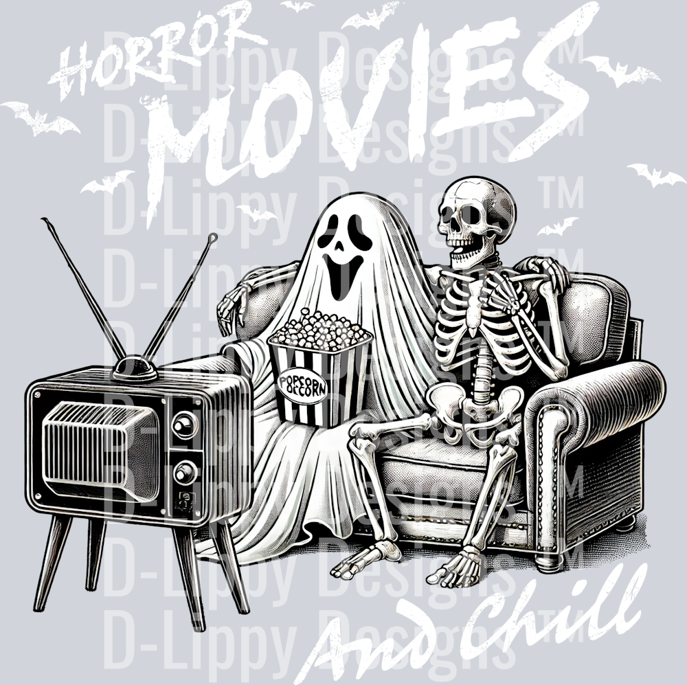 Horror Movies And Chill (white)
