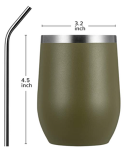 12 oz. Tumbler | (army green 12 ounce tumbler) D-Lippy Designs