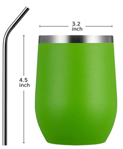 12 oz. Tumbler | (lime green 12 ounce tumbler) D-Lippy Designs