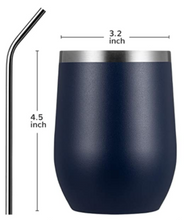 Load image into Gallery viewer, 12 oz. Tumbler | (navy 12 ounce tumbler) D-Lippy Designs