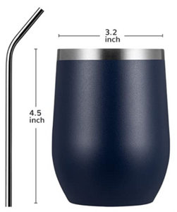 12 oz. Tumbler | (navy 12 ounce tumbler) D-Lippy Designs