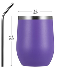 Load image into Gallery viewer, 12 oz. Tumbler | (purple 12 ounce tumbler) D-Lippy Designs